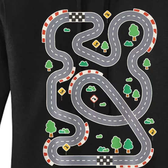 Play Cars On Daddys Back Race Track Back Massage For Dads Women's Pullover Hoodie