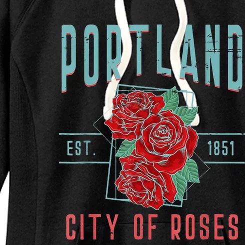 Portland City Of Roses Oregon Pdx Women's Fleece Hoodie