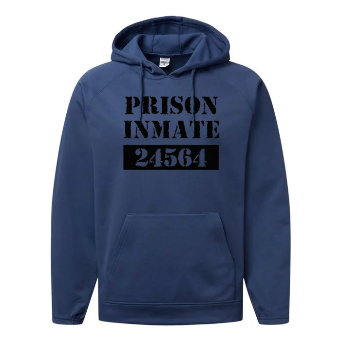 Prisoner Costume Orange Prison Uniform Halloween Jail Inmate Performance Fleece Hoodie