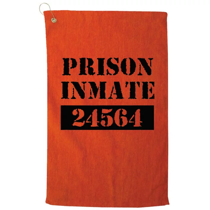 Prisoner Costume Orange Prison Uniform Halloween Jail Inmate Platinum Collection Golf Towel