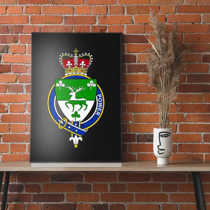 Power Coat Of Arms Family Crest Poster