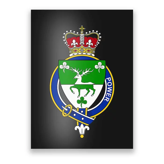 Power Coat Of Arms Family Crest Poster