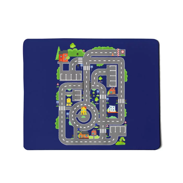 Play Cars On Dads Back Play Mat Car Race Track ( On Back) Mousepad