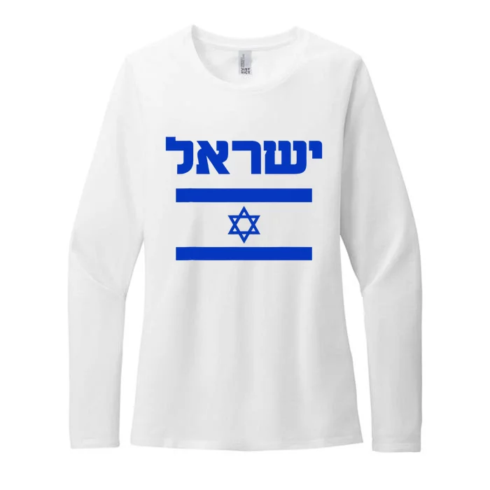 Proud Country of Israel Lover Hebrew Womens CVC Long Sleeve Shirt