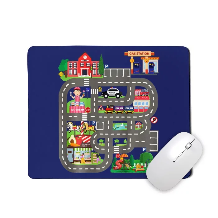 Play Cars On DadS Back Funny FatherS Day Race Track Mousepad