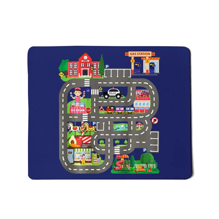 Play Cars On DadS Back Funny FatherS Day Race Track Mousepad