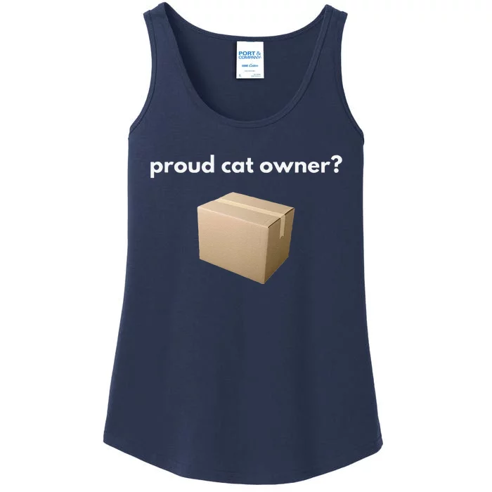 Proud Cat Owner Schrodingers Cat Funny Ladies Essential Tank