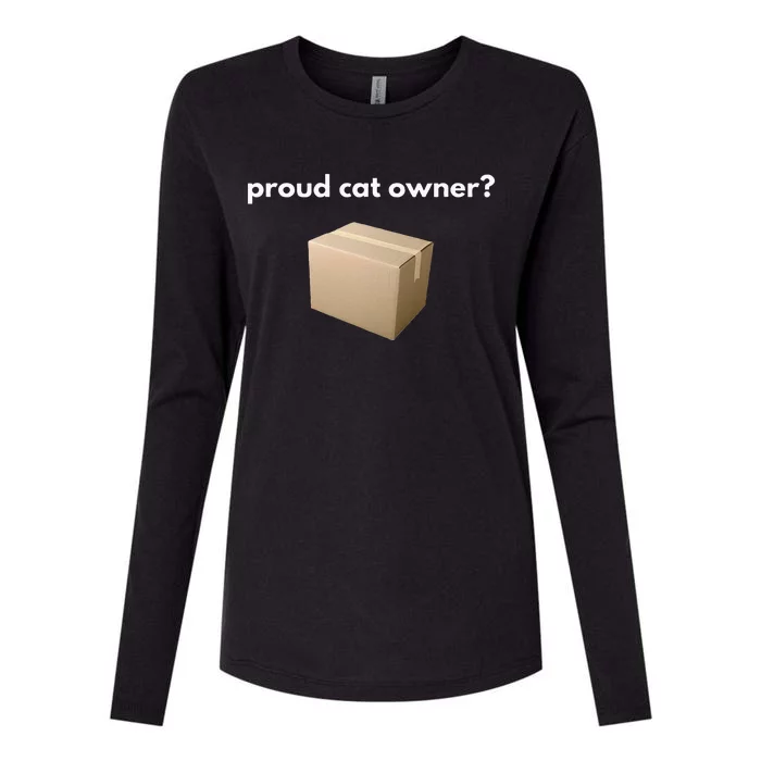 Proud Cat Owner Schrodingers Cat Funny Womens Cotton Relaxed Long Sleeve T-Shirt