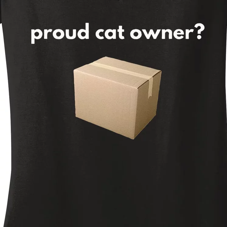 Proud Cat Owner Schrodingers Cat Funny Women's V-Neck T-Shirt