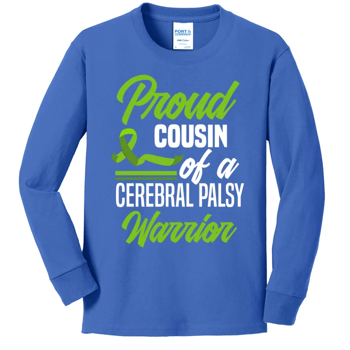 Proud Cousin Of A Cerebral Palsy Warrior Cerebral Palsy Gift Kids Long Sleeve Shirt