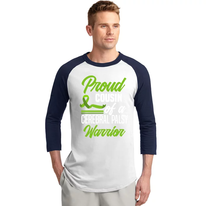 Proud Cousin Of A Cerebral Palsy Warrior Cerebral Palsy Gift Baseball Sleeve Shirt