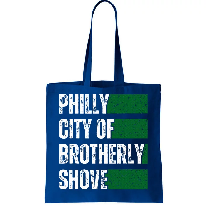 Philly City Of Brotherly Shove American Football Quarterback Tote Bag