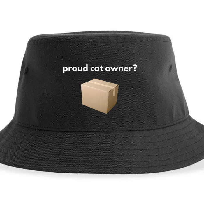 Proud Cat Owner Schrodingers Cat Funny Sustainable Bucket Hat