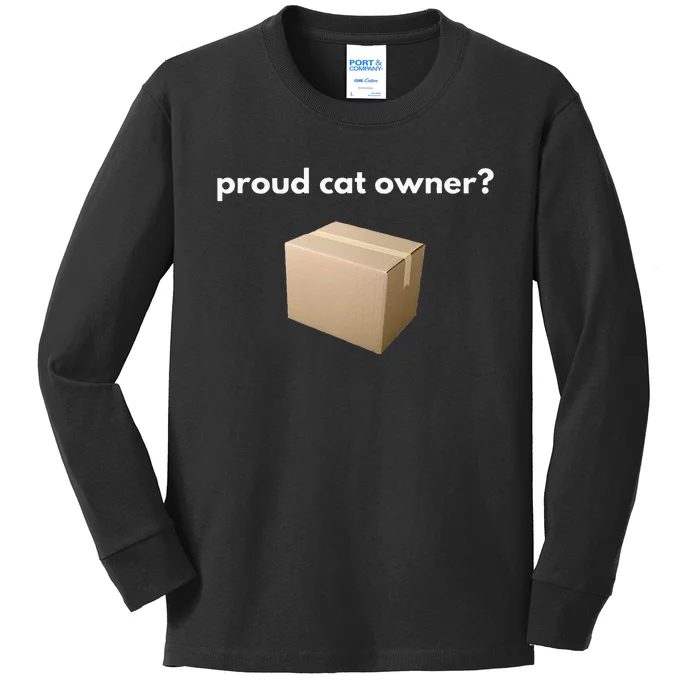 Proud Cat Owner Schrodingers Cat Funny Kids Long Sleeve Shirt