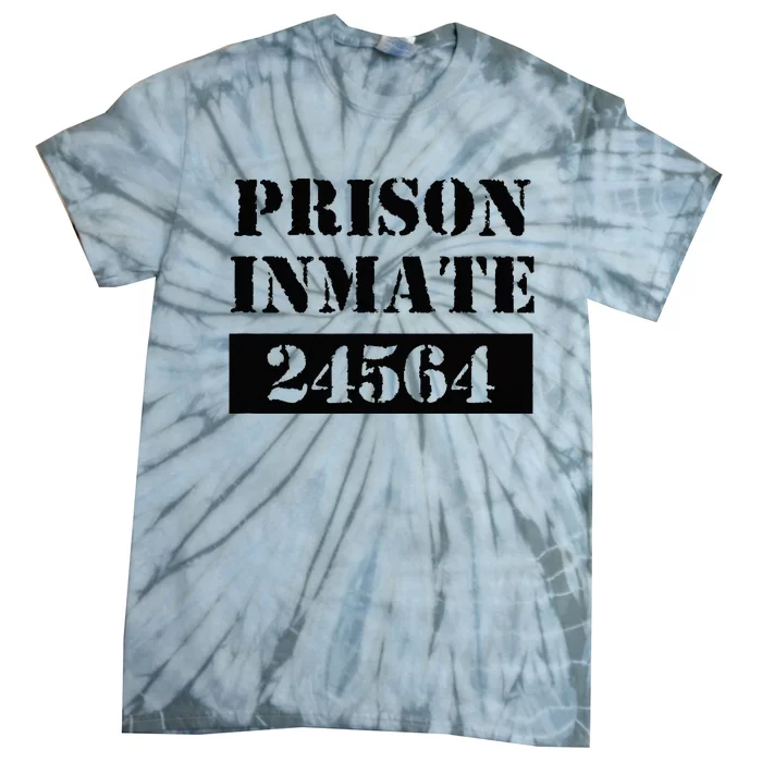 Prisoner Costume Orange Prison Uniform Halloween Jail Inmate Tie-Dye T-Shirt