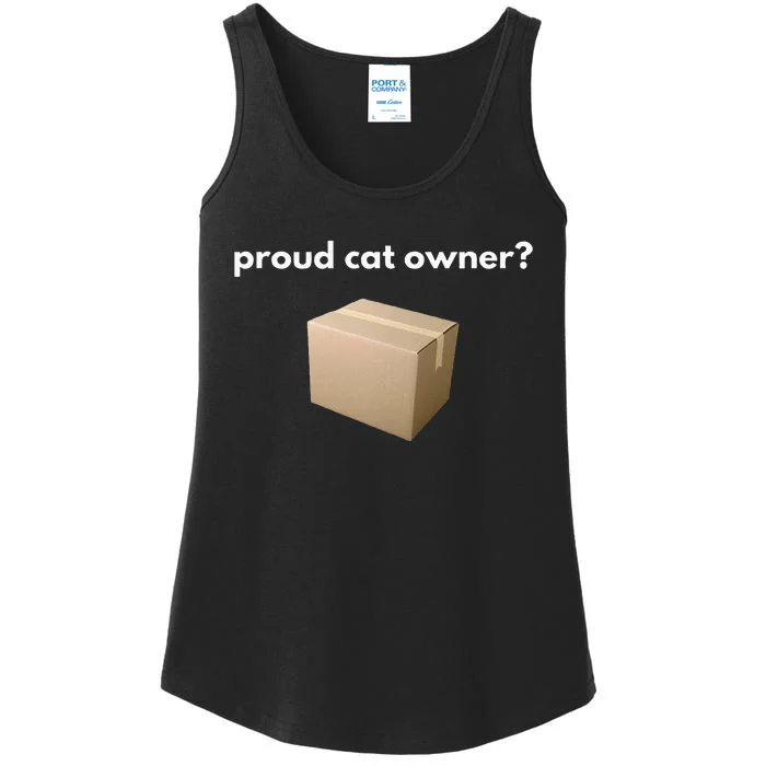 Proud Cat Owner Schrodingers Cat Funny Ladies Essential Tank