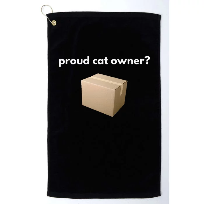 Proud Cat Owner Schrodingers Cat Funny Platinum Collection Golf Towel