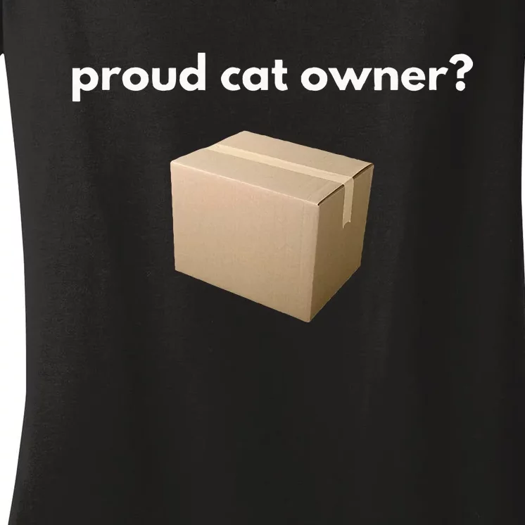 Proud Cat Owner Schrodingers Cat Funny Women's V-Neck T-Shirt