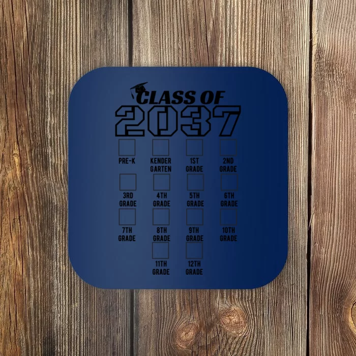 PreK Class Of 2037 First Day School Grow With Me Graduation Coaster