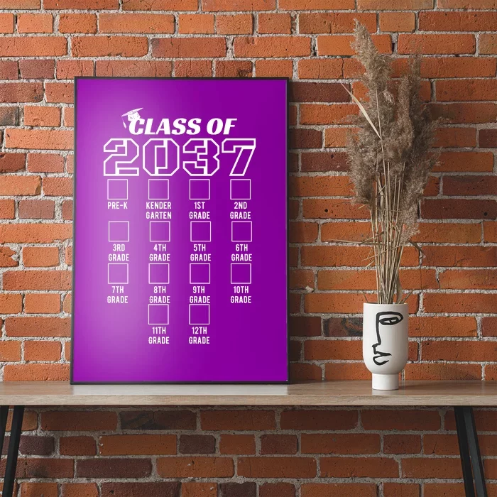 PreK Class Of 2037 First Day School Grow With Me Poster