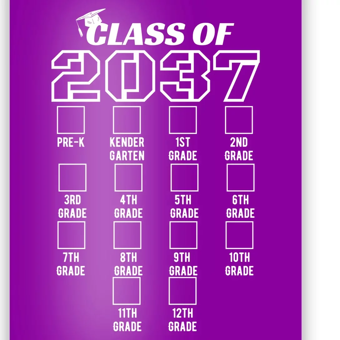 PreK Class Of 2037 First Day School Grow With Me Poster