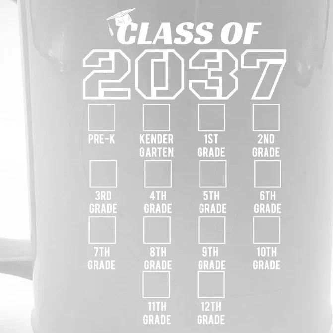 PreK Class Of 2037 First Day School Grow With Me Front & Back Beer Stein