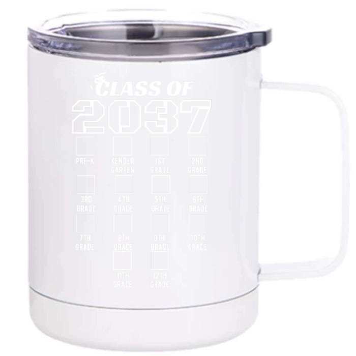 PreK Class Of 2037 First Day School Grow With Me Front & Back 12oz Stainless Steel Tumbler Cup