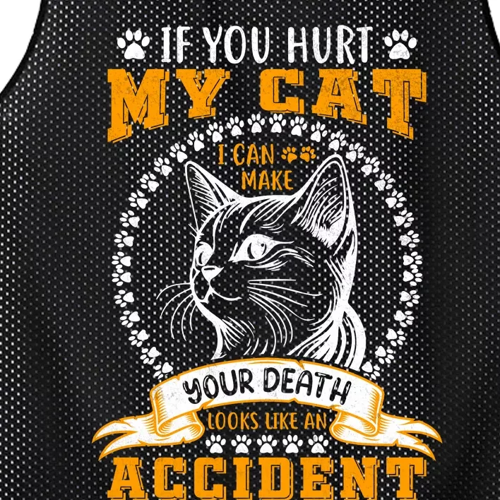 Protective Cat Owner Message Mesh Reversible Basketball Jersey Tank