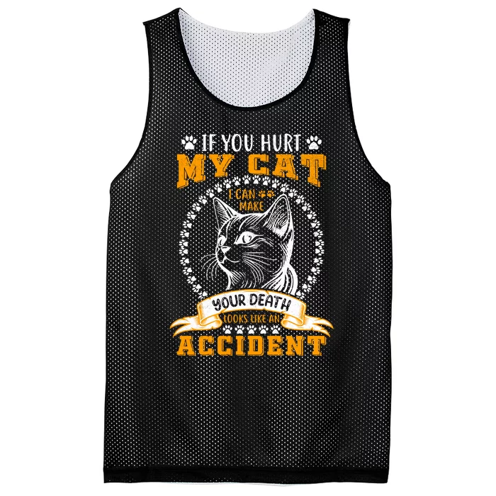 Protective Cat Owner Message Mesh Reversible Basketball Jersey Tank