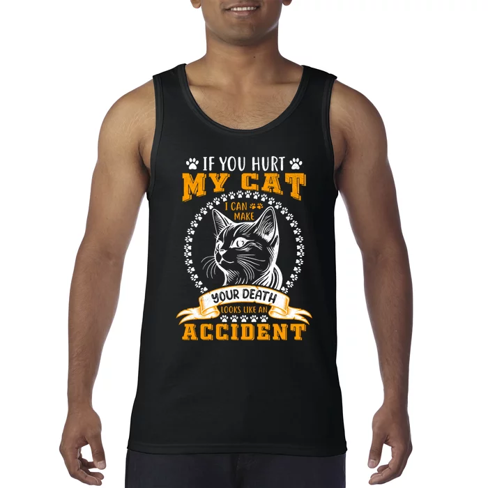 Protective Cat Owner Message Tank Top