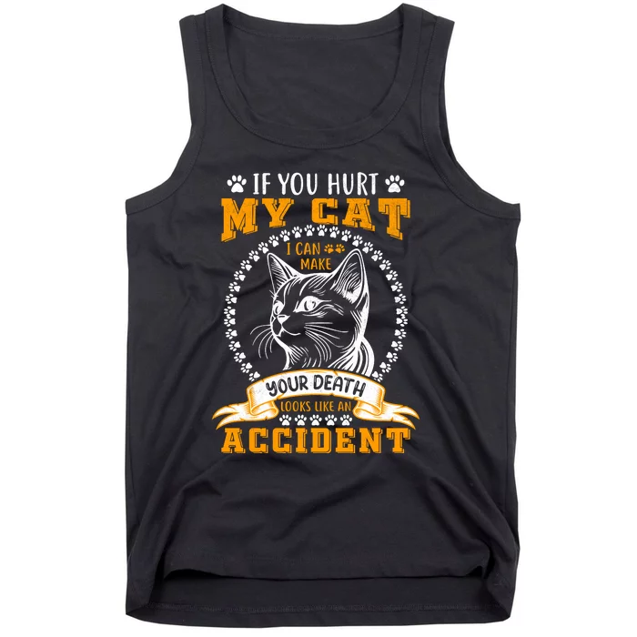 Protective Cat Owner Message Tank Top