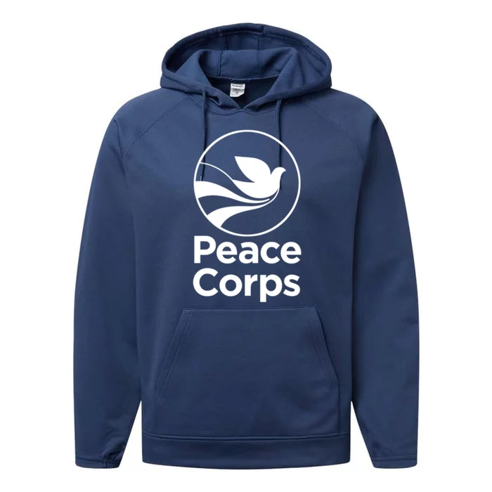 Peace Corps Of The United States Volunteer Service (White) Gift Performance Fleece Hoodie