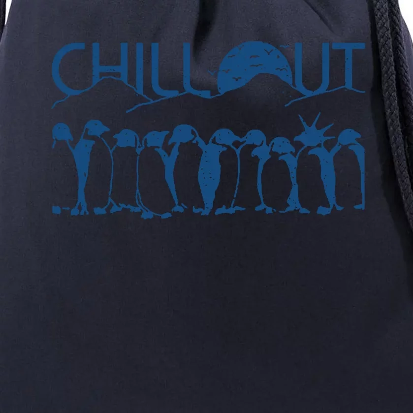 Penguins Chill Out Drawstring Bag