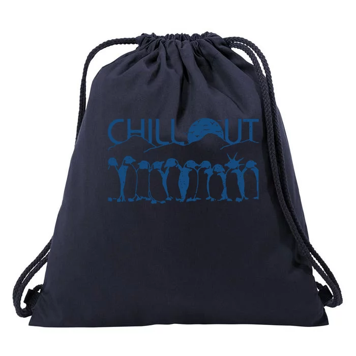 Penguins Chill Out Drawstring Bag