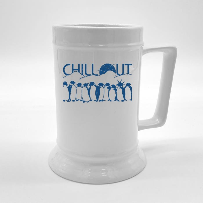 Penguins Chill Out Front & Back Beer Stein