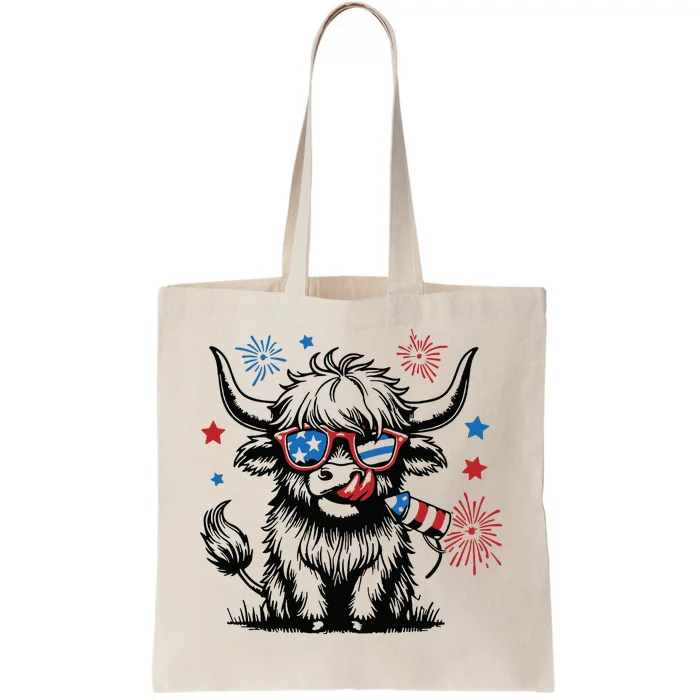 Patriotic Cow Tote Bag