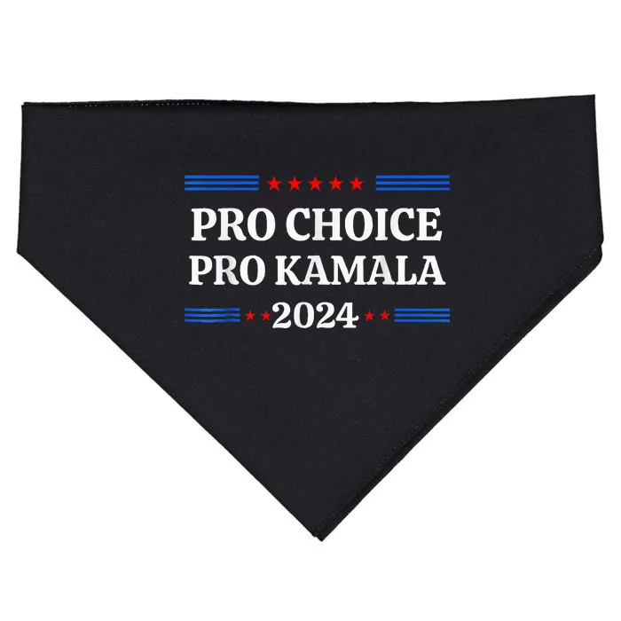 P.R.O C.H.O.I.C.E Pro Kamala 2024 Feminist Rights Kamala USA-Made Doggie Bandana