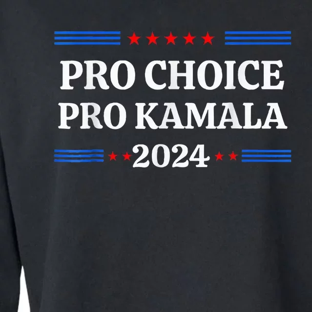 P.R.O C.H.O.I.C.E Pro Kamala 2024 Feminist Rights Kamala Cropped Pullover Crew