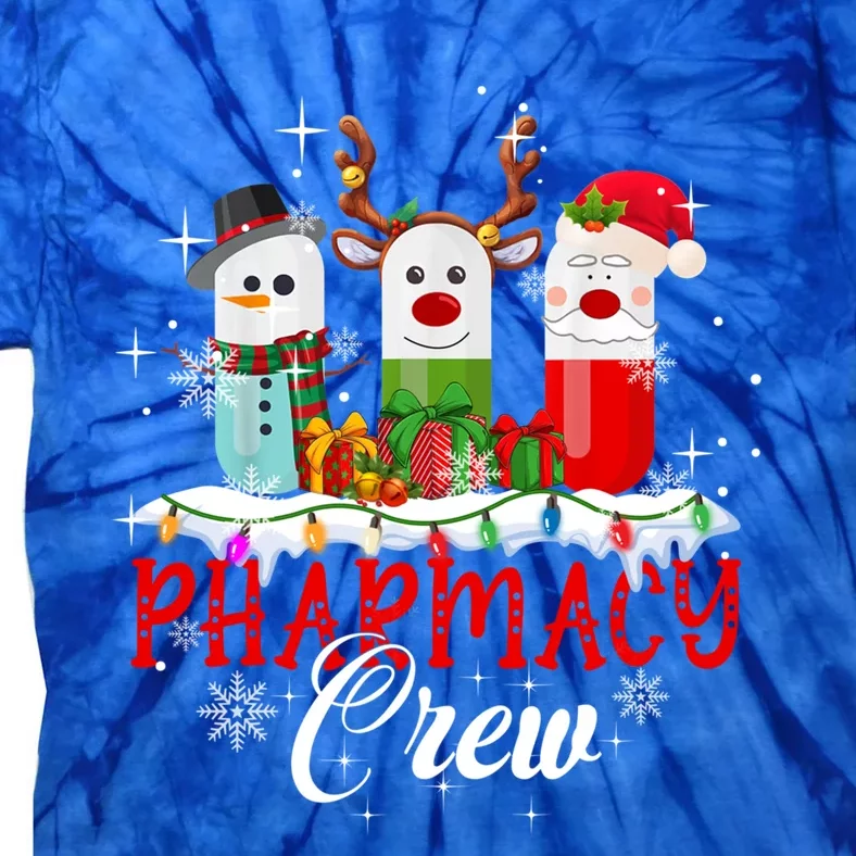 Pharmacy Crew Pharmacist Snow Reindeer Santa Pills Xmas Gift Tie-Dye T-Shirt