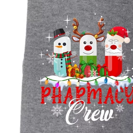 Pharmacy Crew Pharmacist Snow Reindeer Santa Pills Xmas Gift Doggie 3-End Fleece Hoodie