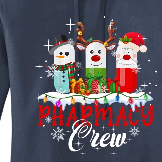 Pharmacy Crew Pharmacist Snow Reindeer Santa Pills Xmas Gift Women's Pullover Hoodie