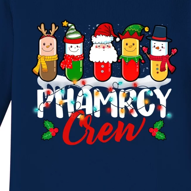 Pharmacy Crew Pharmacist Xmas Reindeer Technician Christmas Great Gift Baby Long Sleeve Bodysuit