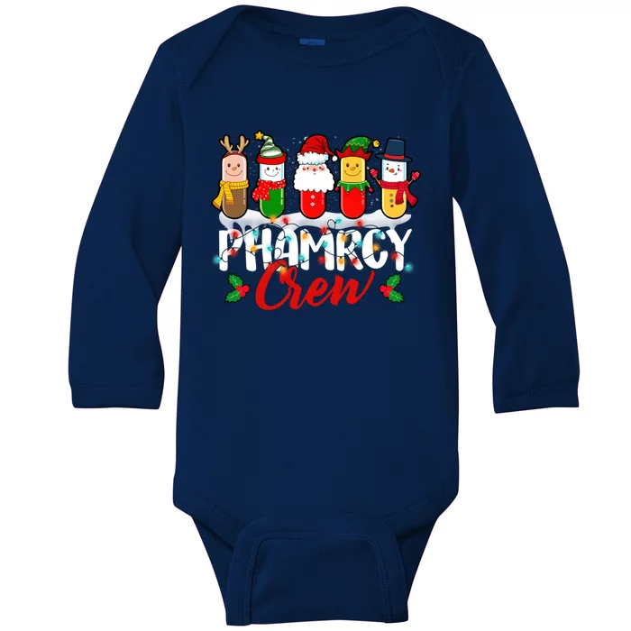 Pharmacy Crew Pharmacist Xmas Reindeer Technician Christmas Great Gift Baby Long Sleeve Bodysuit