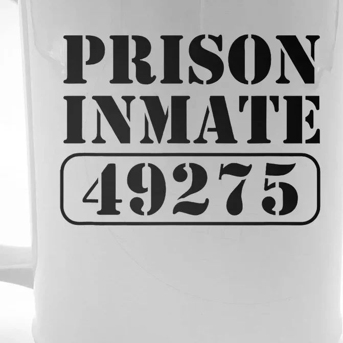 Prisoner Costume Prison Inmate County Jail Halloween Front & Back Beer Stein