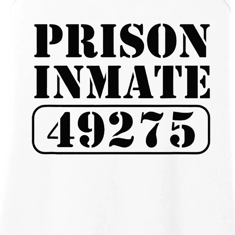 Prisoner Costume Prison Inmate County Jail Halloween Ladies Essential Tank