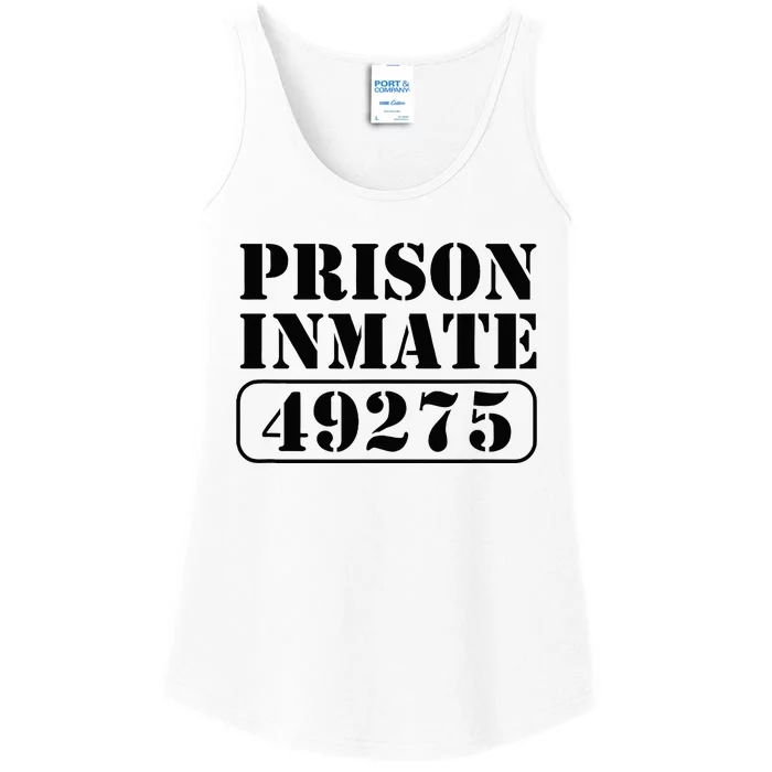 Prisoner Costume Prison Inmate County Jail Halloween Ladies Essential Tank