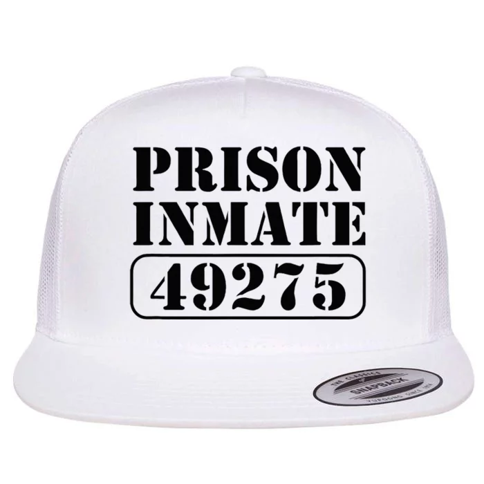 Prisoner Costume Prison Inmate County Jail Halloween Flat Bill Trucker Hat