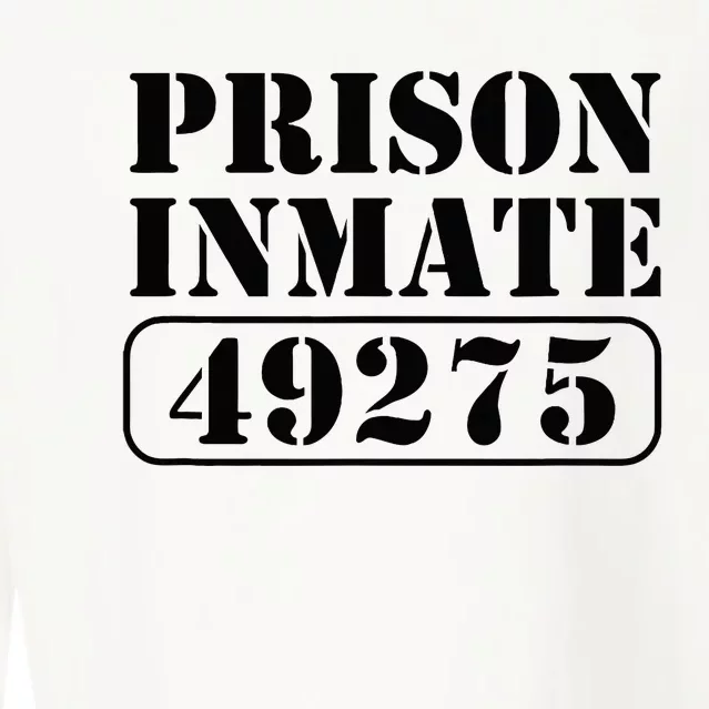 Prisoner Costume Prison Inmate County Jail Halloween Cropped Pullover Crew