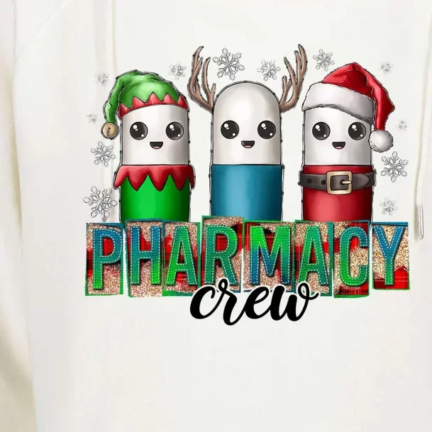 Pharmacy Crew Pharmacy Pill Merry Christmas Nurse Lover Cool Gift Womens Funnel Neck Pullover Hood