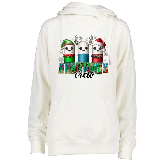 Pharmacy Crew Pharmacy Pill Merry Christmas Nurse Lover Cool Gift Womens Funnel Neck Pullover Hood